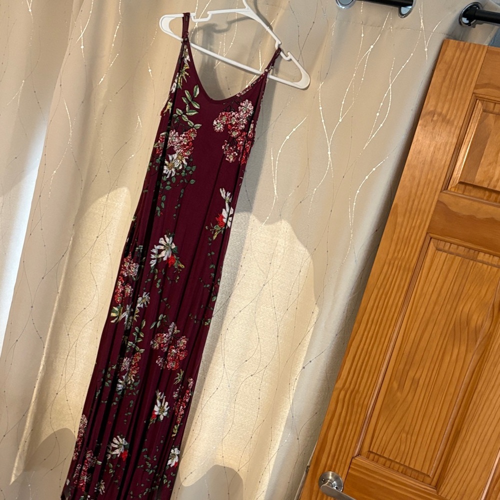 Floral Burgundy Maxi Dress